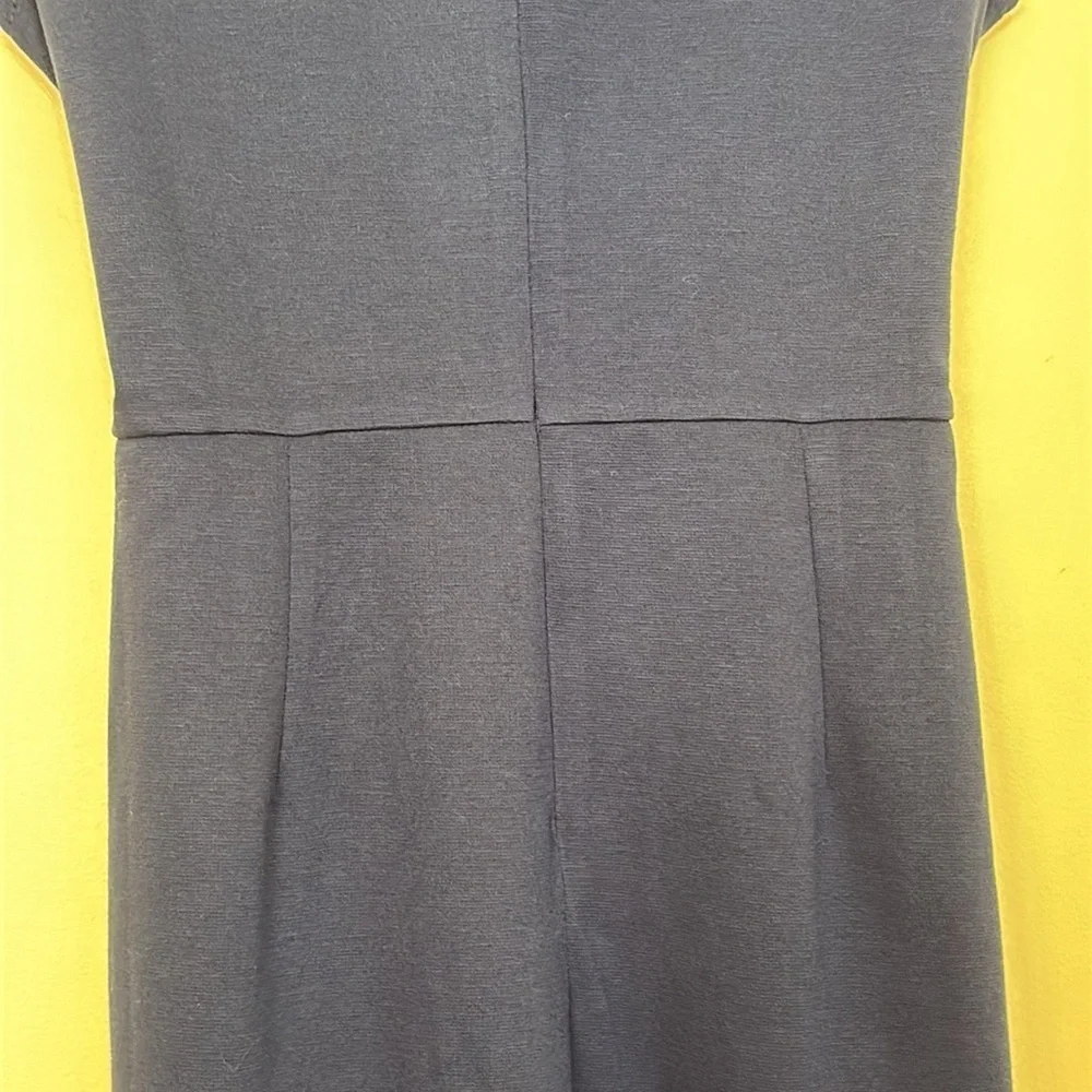 Manydress | NWT Navy Blue Cap Sleeve Belted Unlined Midi Dress Medium - Picture 13 of 14